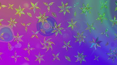 El çizimi, soyut ve süslü elementler. Mor renkler. Suluboya resim taklit Raster çizimi. Yaz çiçekleri teması. Klasik çiçekler..