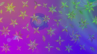 Sevimli çiçek raster deseni. Sketch Colour Spring Theme eskiz kalıbı. Düz Çiçek Elementleri Tasarımı. Mor renkte çiçekler.