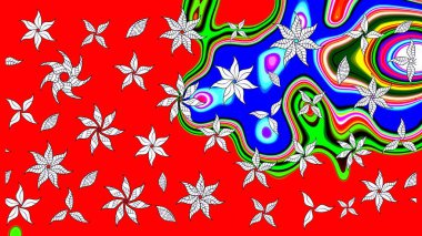 Tatil havası. Bahar mevsimi. Nazik romantik baskı. Raster güzel bir çiçek deseni çiziyor..