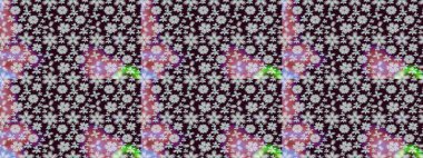 Renkli arka planda izole kar taneleri. Raster illüstrasyonu. Kar taneleri radyal kahverengi ve gri renkler.