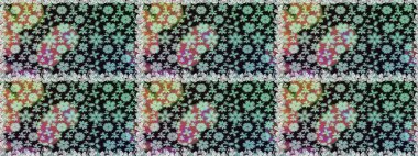 Raster illüstrasyonunda kusursuz çiçek deseni. Gri renkli çiçekler.