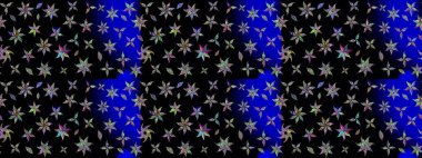 Raster illüstrasyonundaki çiçek desenli çizim. Siyah renkte çiçekler.