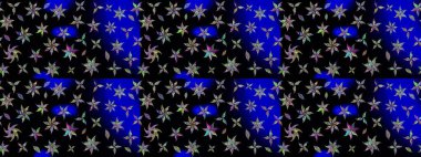 Raster illüstrasyonundaki çiçek desenli çizim. Renkli Bahar Teması eskiz kalıbı. Düz Çiçek Elementleri Tasarımı. Süslü kumaş deseni.