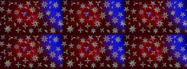 Suluboya, elle çizilmiş. Vadinin çiçekleri kahverengi renklerde. Raster - stok. Taslak arkaplan deseni.