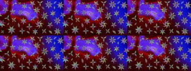 Çiçek desenli raster, kahverengi çizgi grafik desenli soyut raster arkaplan. Modern stil dokusu.