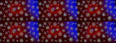 El çizimi çiçek unsurları olan soyut çizim raster deseni. 1950-1960 motifleri. Çiçekli ipek eşarp. Kahverengi üzerine kahverengi. Retro tekstil tasarım koleksiyonu.