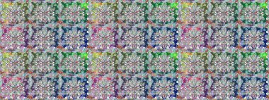 Elle çizilmiş. Doodle çiçekler ve dalları, otlar ve çiçekler. Güzel kumaş deseni. Raster illüstrasyon.