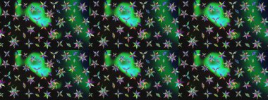 Raster illüstrasyonu. Çiçekler, dallar, bitkiler ve çiçekler. El çizimi. Güzel kumaş deseni.