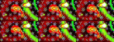 Raster illüstrasyonu. Eskiz geçmişi. Eski usul. Tomurcukları çiçek olan sevimli bir çiçek deseni. Kumaş, tekstil, duvar kağıdı baskısı için. Raster..