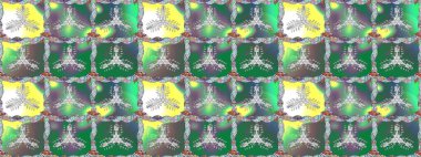 Renkli Bahar Teması eskiz kalıbı. Raster Modaya uygun kumaş deseni. Renkli şirin çiçek deseni. Düz Çiçek Elementleri Tasarımı.