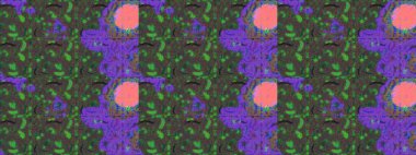 Raster Illustrasyon 'daki Çiçek Deseni' nin son moda çizimi. Güzel kumaş deseni. Renkli Yaz Temalı eskiz kalıbı. Düz Çiçek Elementleri Tasarımı.