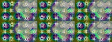 Renkli elementlerle Raster ilginç desen