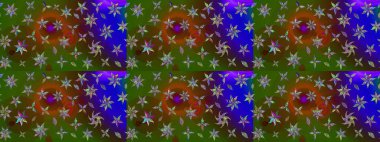 Şirin çiçekli, desenli, yeşil renkli bir eskiz deseni. El çizimi çiçek çizimi deseni (fayans). Tekstil için suluboya çizim deseni.