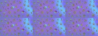 Raster illüstrasyonu. Klasik çiçek tasarımı elementleri. Menekşe renginde mor kıvırcık çiçekler.