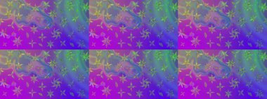 Suluboya çiçekli çiçek deseni. Mor renkli güzel bir tekstil. Raster illüstrasyonu.