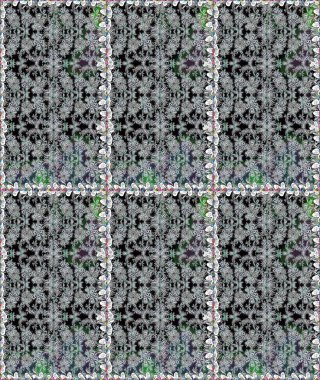 Gri renkli etnik çiçekli zarif eskiz deseni. Raster Çiçek İllüstrasyon Şirin Tekstil.