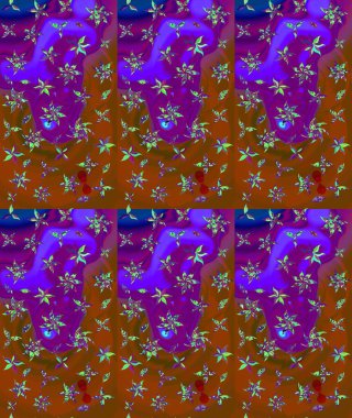 Modern, kahverengi raster arka plan duvar kâğıdı illüstrasyonu, klasik çizgili, desenli desenli çiçekler, çiçekli süsler. Çiçekli el çizimi çizimi deseni.