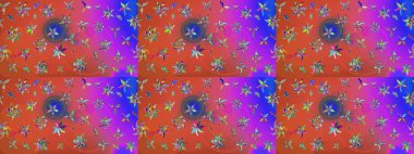 Raster illüstrasyonu. Pembe renklerde. 3D çiçekler, çizim.