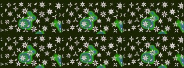 Sevgililer günü ve tebrik kartı konsepti için şık bir davetiye. Gri renkli manzaralı çiçek deseni. Çiçek kompozisyonu, el boyası, hassas şablon. Üst görünüm, yumuşak biçim.