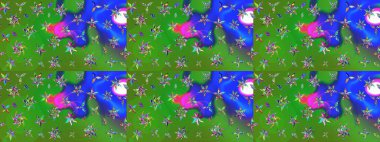 Çiçek deseni. Renkli Bahar Teması eskiz kalıbı. Raster güzel kumaş deseni çiziyor. Düz Çiçek Elementleri Tasarımı.