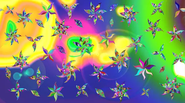 Parlak elementlerin. Çizim çiçek deseni duvar kağıdı, web sitesi arka planı, ambalaj kağıdı, davetiye, broşür, afiş veya web sitesi için kullanılabilir. El çizimi Raster illüstrasyonu.