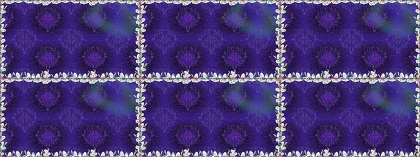 Düz Çiçek Elementleri Tasarım Raster illüstrasyonu. Mor renkli çiçekler. Renkli Bahar Temalı Kusursuz Arkaplan. Çiçeksiz desenli arka plan.