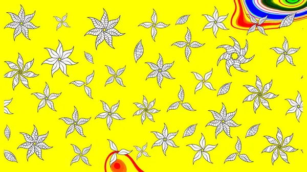 Paket kağıdı için en iyisi. Karşılama ya da düğün geçmişi olarak kullanılabilir. Doğal kozmetik ürünleri, parfüm, çiçekçi dükkanı için bahar ihalesi tasarımı. Sarı lale çiçekli Raster çizimi..