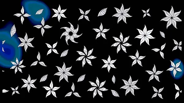 Küçük çiçekli şirin bir desen. Çiçek ve yapraklı çiçek deseni. Raster illüstrasyonu.