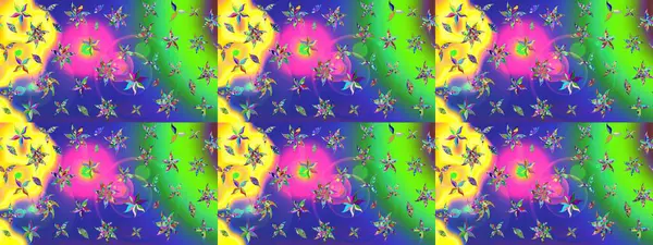 Karalama çiçekleri çizim kalıbı. Raster deseni. Yeşil el çizimi desen. Sanat, çiçek tarzına ilham verir ve arka plan bırakır.