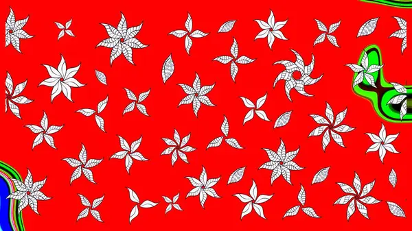 Parlak elementlerin. Çizim çiçek deseni duvar kağıdı, web sitesi arka planı, ambalaj kağıdı, davetiye, broşür, afiş veya web sitesi için kullanılabilir. El çizimi Raster illüstrasyonu.