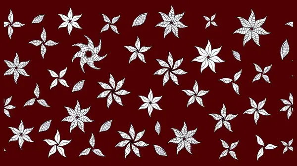 Raster illüstrasyonundaki çiçek desenli çizim. Suluboya tarzında kırmızı renkte çiçekler.