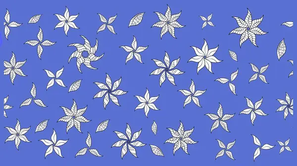 Moda baskıları için zarif bir şablon. Çiçekli bahar çiçekleri. Küçük renkli çiçekler. Küçük çiçekte güzel bir desen. Motley illüstrasyonu. Çizim.