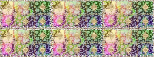 Raster illüstrasyonu. Süslü dekorasyon. Damask altın soyut çiçek nötr renklerde pürüzsüz desen.