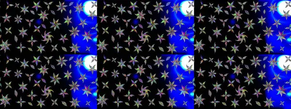 Suluboya tarzında siyah renkte çiçekler. Raster illüstrasyonunda çiçek deseni çizimi.