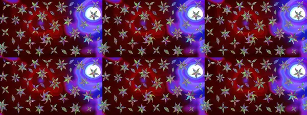 Raster illüstrasyonu. Şatafatlı bahar bahçesi dokusu. Flower eskiz arka planı. Çiçek deseni.