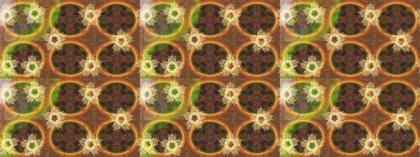 Çok turuncu, sarı ve kahverengi zarif küçük çiçekler ve turuncu, sarı ve kahverengi renkli komik böcekler, raster desen, illüstrasyon.