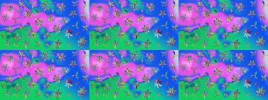 Moda baskısı. Dekorasyon ve tasarım için güzel bir desen. Suluboya desenli çiçek deseni. Çiçeğin suluboya çizimlerinin mükemmel deseni. Ayarlanmış.