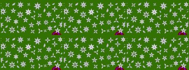 Renkli Bahar Teması eskiz kalıbı. Düz Çiçek Elementleri Tasarımı. Çiçek desenli eskiz, yaz çiçekleri. Yeşil renkte çiçekler.