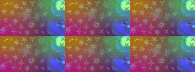 Renkli grunge, soyut arkaplanı colokahverengi çiçeklerle süslüyor. Nakış desenli çiçek deseni. İzler, kumaş, duvar kağıtları, tekstil için raster dokusu.