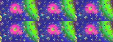 Raster illüstrasyonu. Mavi renkte şirin çiçekler. Küçük çiçekli basit bir çiçek çizimi. Moda baskısı, albüm, ambalaj kağıdı, duvar kağıdı için zarif dekoratif süslemeler..