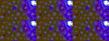 Kahverengi renkli etnik çiçeklerin olduğu zarif bir eskiz modeli. Asya Tekstil 'inde Raster Çiçek İllüstrasyonu.