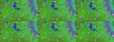 Raster illüstrasyonu. Küçük çiçekteki sevimli çiçek deseni. Tony 'nin kumaş kalıbını çiz. Modaya uygun kumaş deseni.