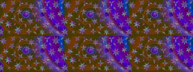 Vadinin çiçekleri kahverengi renklerde. Raster çiçek desenleri çiziyor..