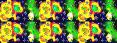 Raster illüstrasyonu. Eskiz arkaplan modeli. Sarı yapraklı yabani çiçekler. Suluboya, elle çizilmiş.