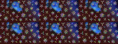 Suluboya çiçekli çiçek deseni. Kahverengi renkli Asya tekstili. Raster illüstrasyonu.