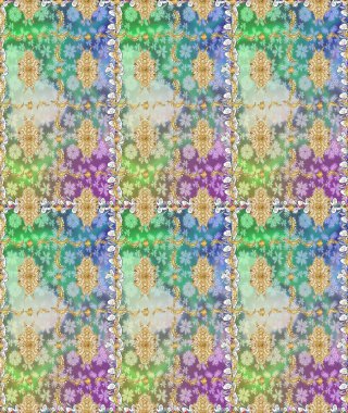 Tarafsız renklerde çiçekler. Robot resim. Raster illüstrasyonu. Şirin çiçek elementleri..