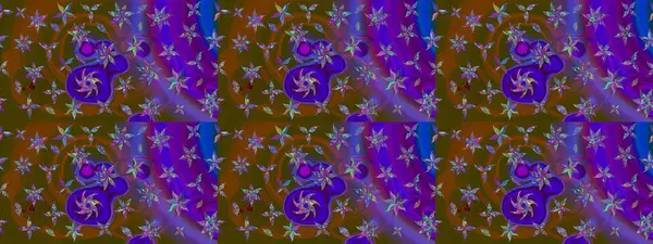 Çiçekli çiçek deseni, suluboya. Küçük çiçekte güzel bir çiçek deseni var. Raster deseni.