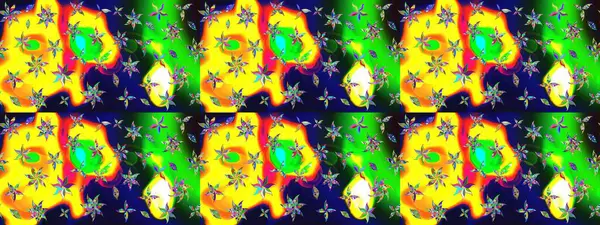 Raster illüstrasyonu. Eskiz arkaplan modeli. Sarı yapraklı yabani çiçekler. Suluboya, elle çizilmiş.