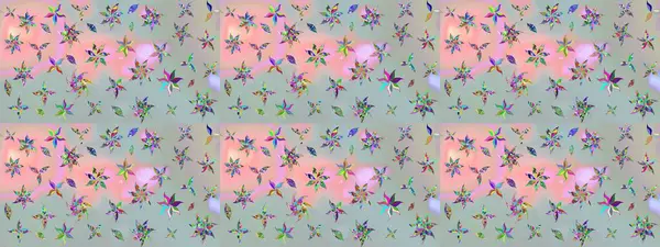 Ağaç dallı bahar çiçekleri ile desen, çiçek silueti ile gri renkler. Raster deseni.