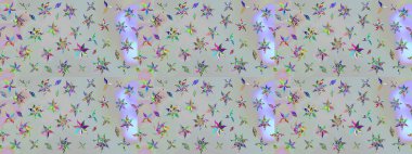 Gri renkli çiçekler. Düz Çiçek Elementleri Tasarımı. Renkli Bahar Teması eskiz kalıbı. Güzel çiçek deseni..